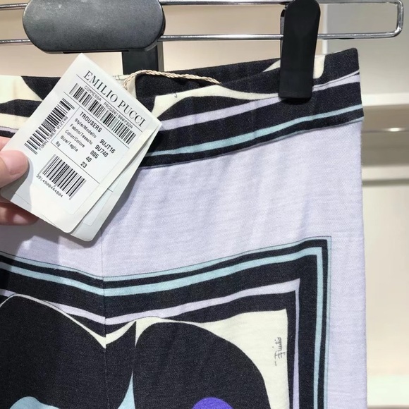 US 4 Emilio Pucci Printed wool-blend straight-leg pants NWT - Picture 3 of 8